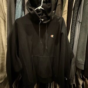 Champion Reverse Weave Men's Black Pullover Hoodie